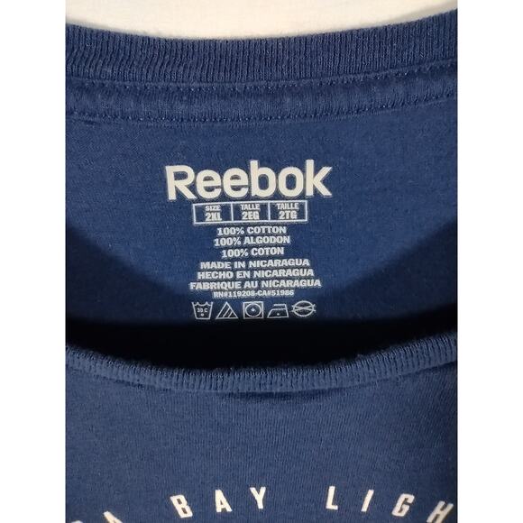 Reebok Blue 2015 Tampa Bay Lightening Stanley Cup Playoff Cotton T Shirt Size 2X - Picture 6 of 7